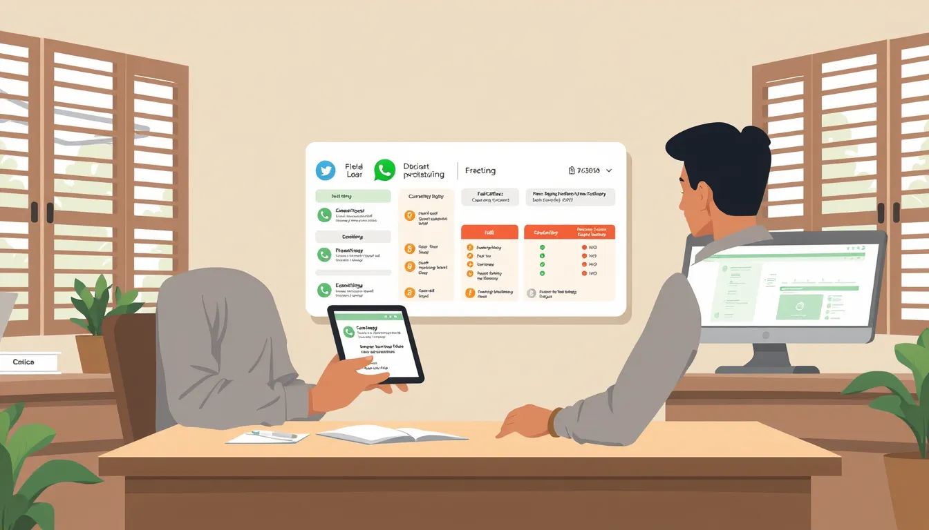 AI-assisted arrears management workflow for rural banks, showing field officers reviewing AI-generated borrower communications on a tablet